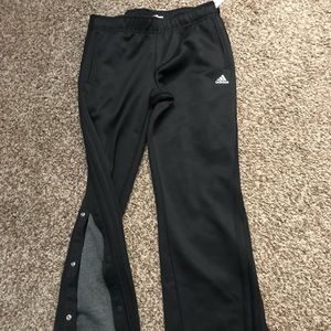 Black and White Adidas Snap Pants